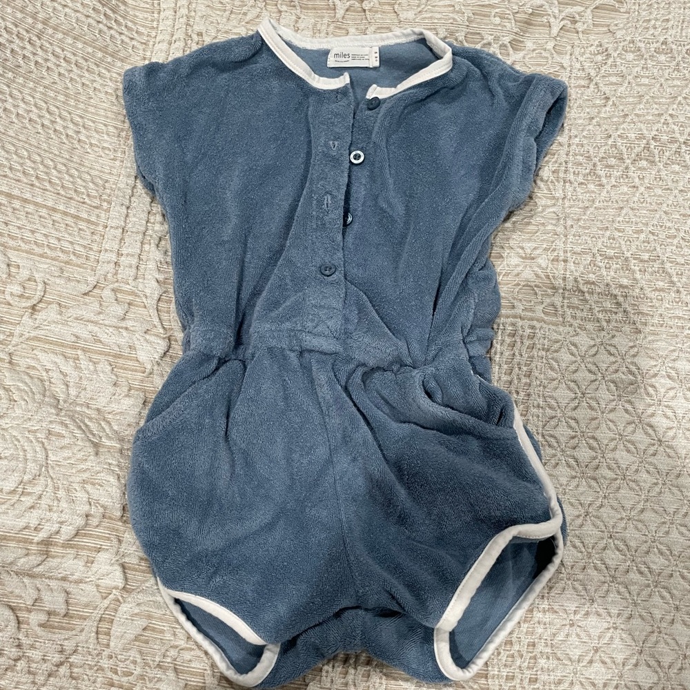 Miles Navy Romper